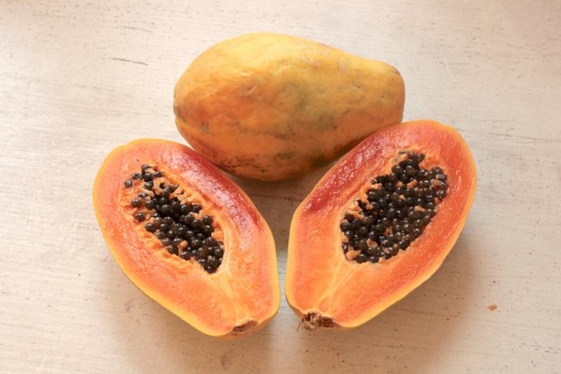 Sliced Papaya