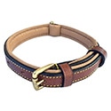 Soft Touch Collars Two-Tone Leather Padded Dog Collar