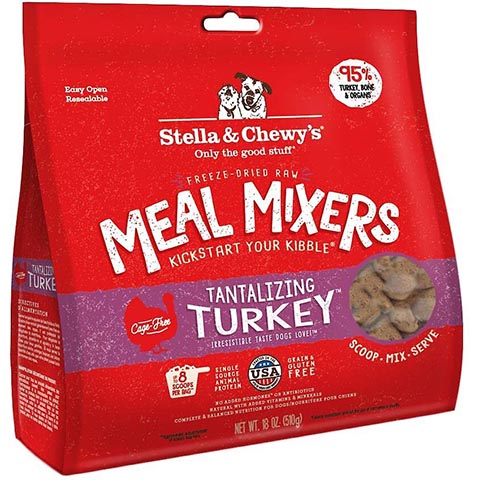 Stella & Chewy's Tantalizing Turkey Meal Mixers Freeze-Dried Raw Dog Food Topper