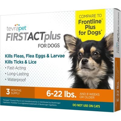 TevraPet FirstAct Plus Flea & Tick Spot Treatment for Dogs