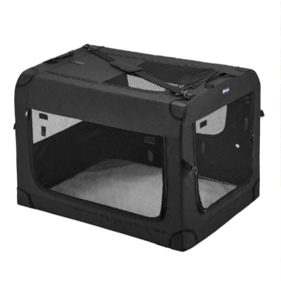 Veehoo Folding 3-Door Soft-Sided Dog Crate