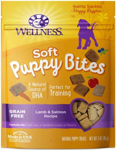 Wellness Soft Puppy Bites Lamb & Salmon Recipe Grain-Free Dog Treats