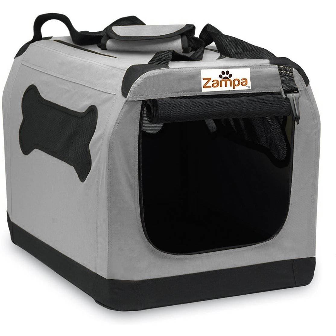 Zampa Double Door Collapsible Soft-Sided Crate