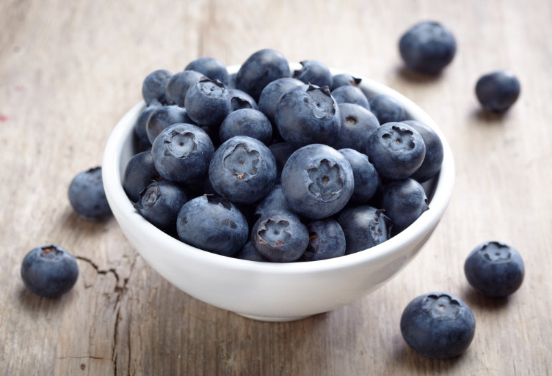a bowl of fresh blueberries