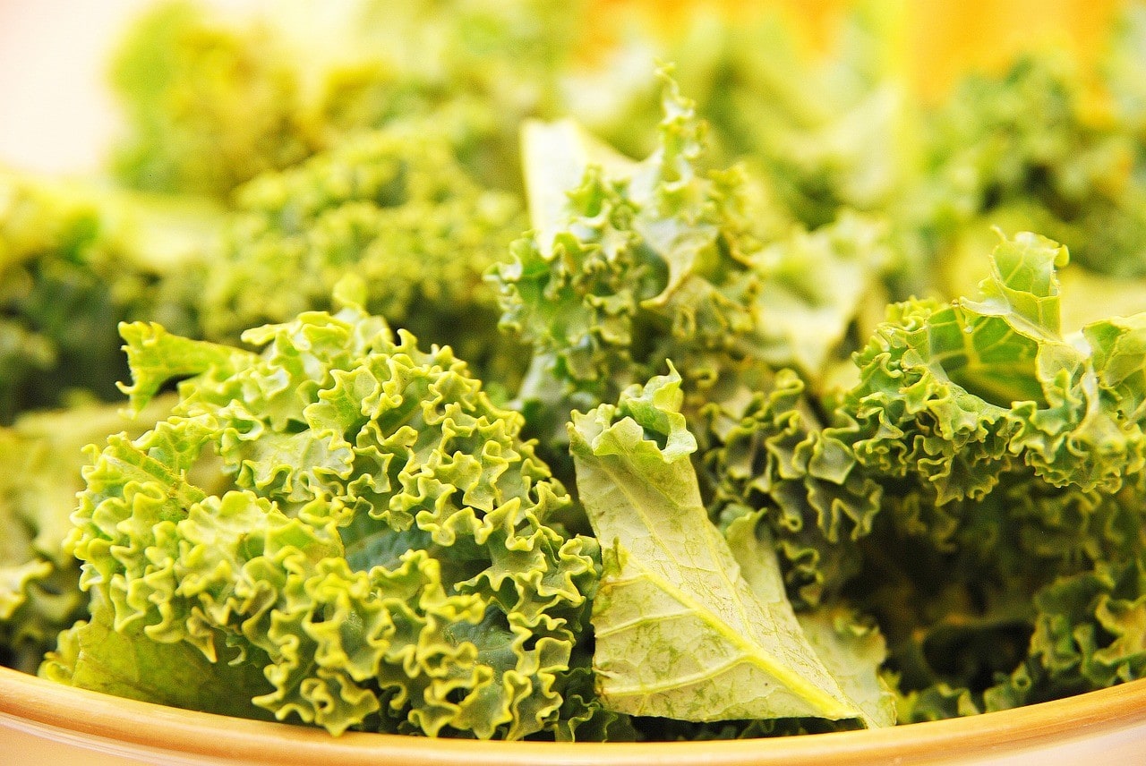 a bowl of kale