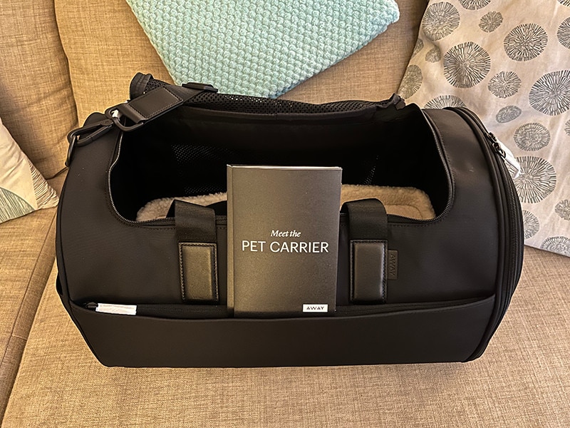 away's pet carrier and its manual