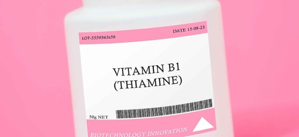 bottle of vitamin b thiamine