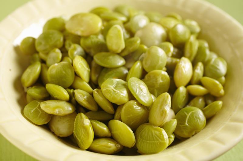 bowl of cooked lima beans