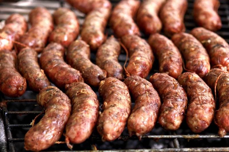 chorizo on the grill