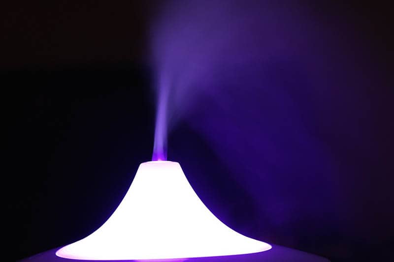 close up smoke from humidifier