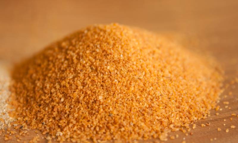 cornmeal on the table