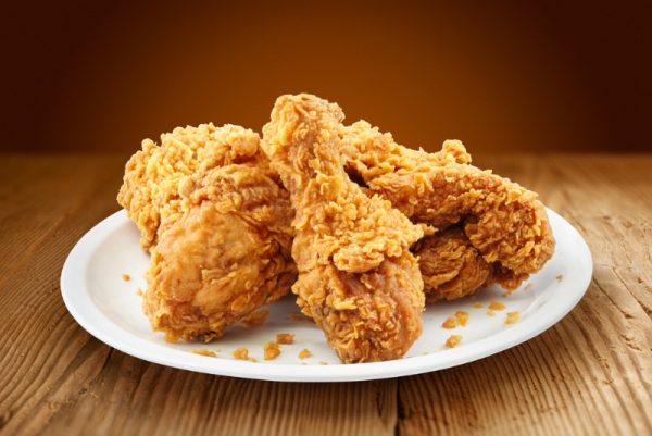 fried chicken on white plate