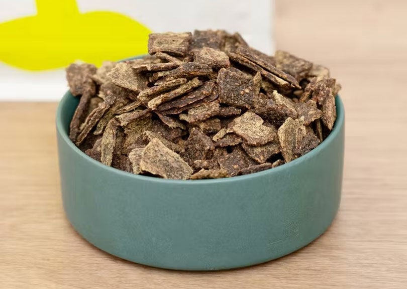 front of the pack dog food in a bowl