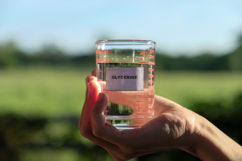glycerine in clear glass