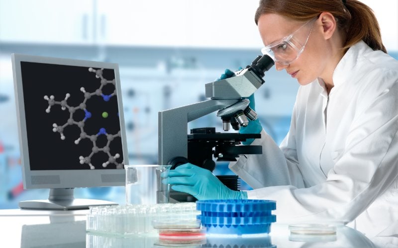scientist working at a laboratory