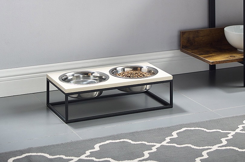 single wood stainless steel feeder