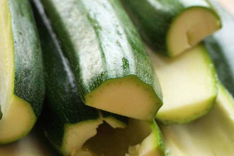 sliced zucchinis