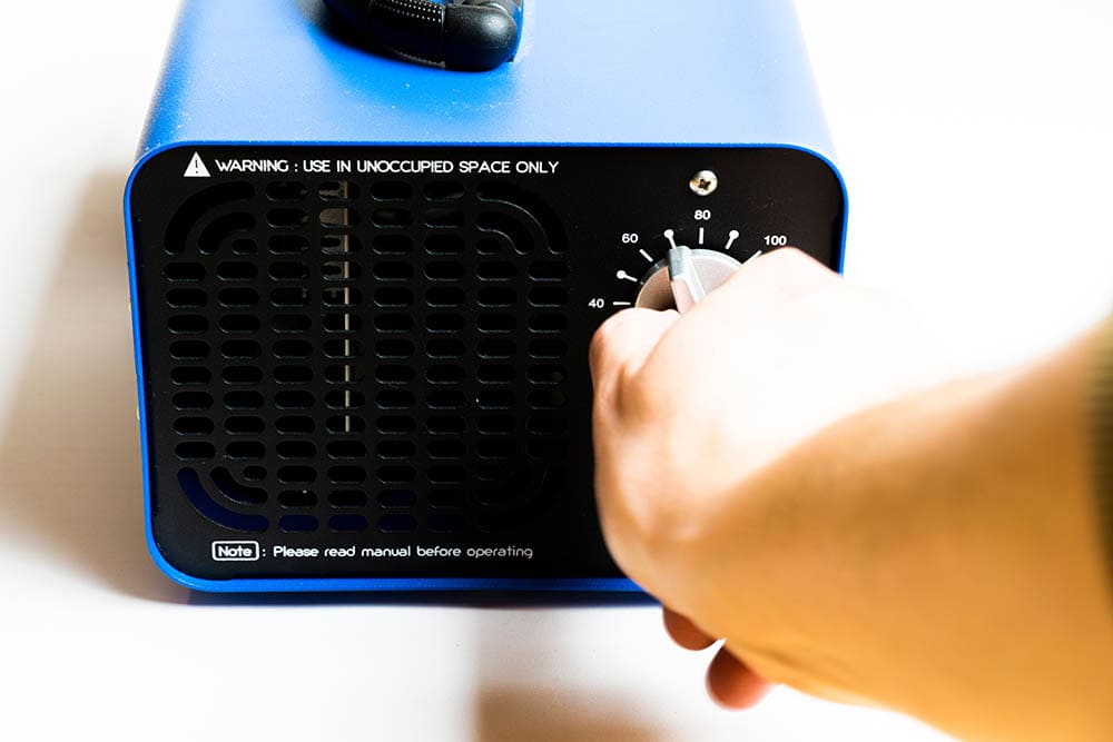 switching on the ozone generator