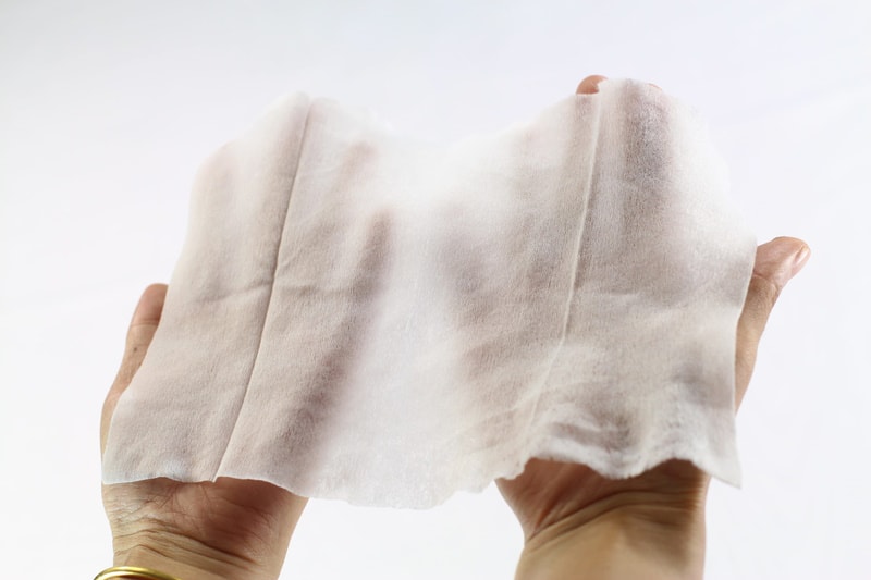 wipes in human hands