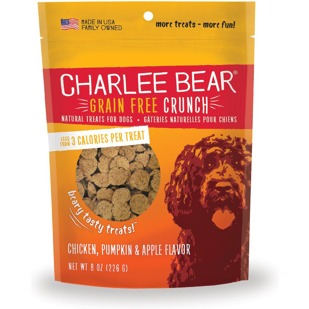 Charlee Bear Natural Bear Crunch Grain-Free Chicken, Pumpkin & Apple Dog Treats 