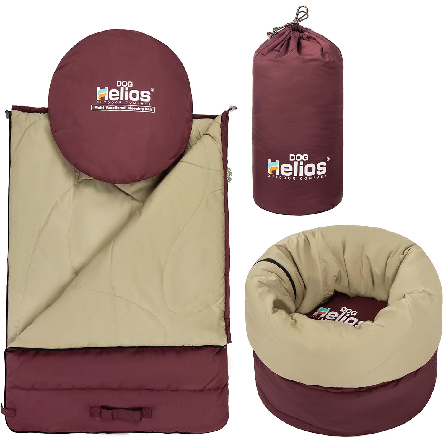 Dog Helios Switch-Back 2-in-1 Convertible Travel Mat & Rounded Camping Dog Bed