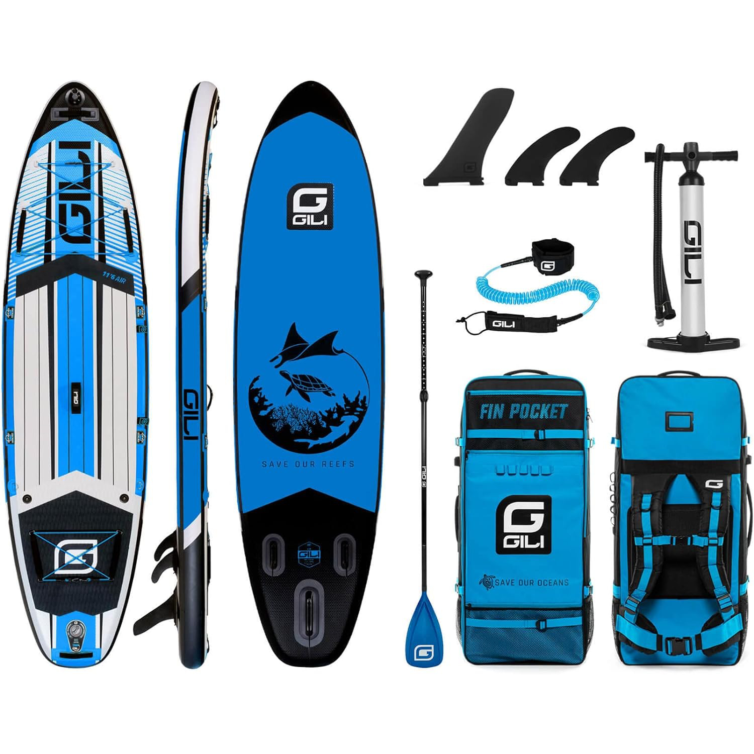 GILI Air Inflatable Stand Up Paddle Board Package