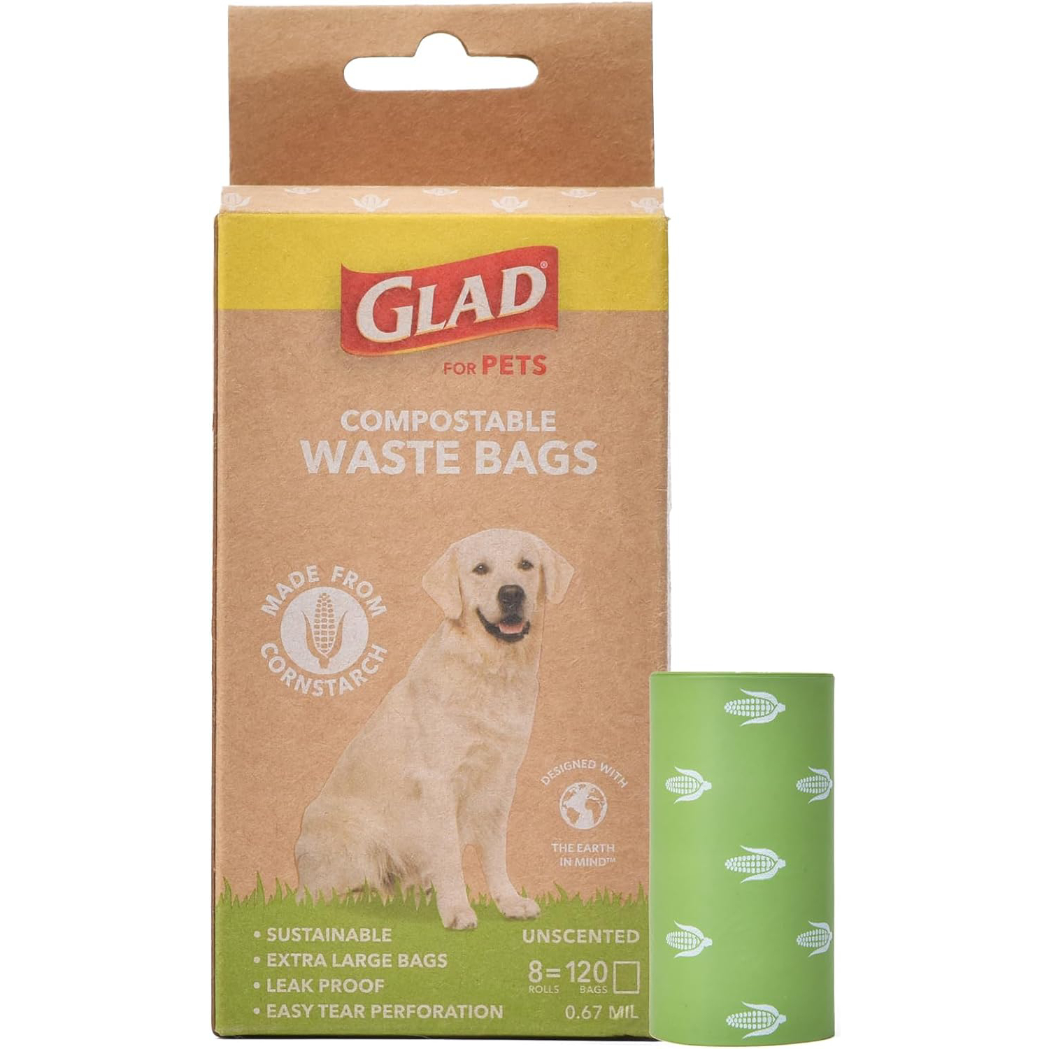 Glad for Pets Compostable Dog Waste Poop Bags