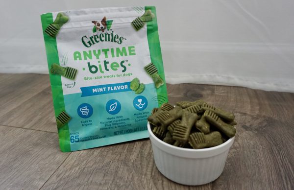 Greenies bites out of package