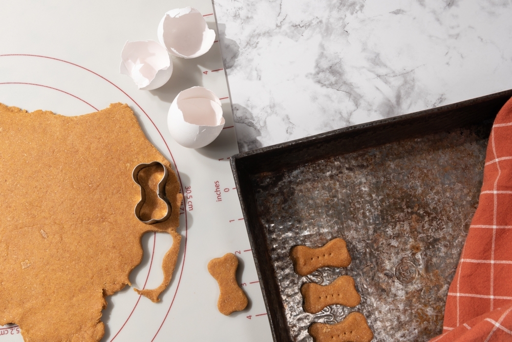 Making homemade healthy dog treats