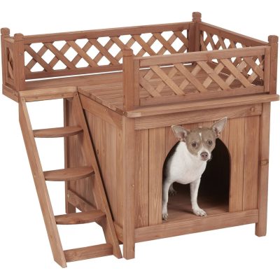 Merry Products Room With a View Wood Dog & Cat House