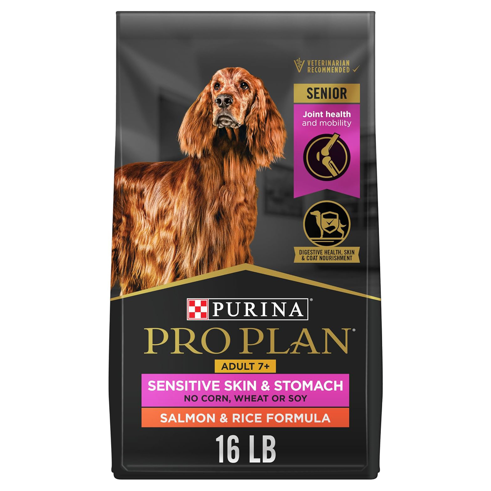 Purina Pro Plan Sensitive Skin & Stomach 7+ Salmon and Rice Dry Dog Food