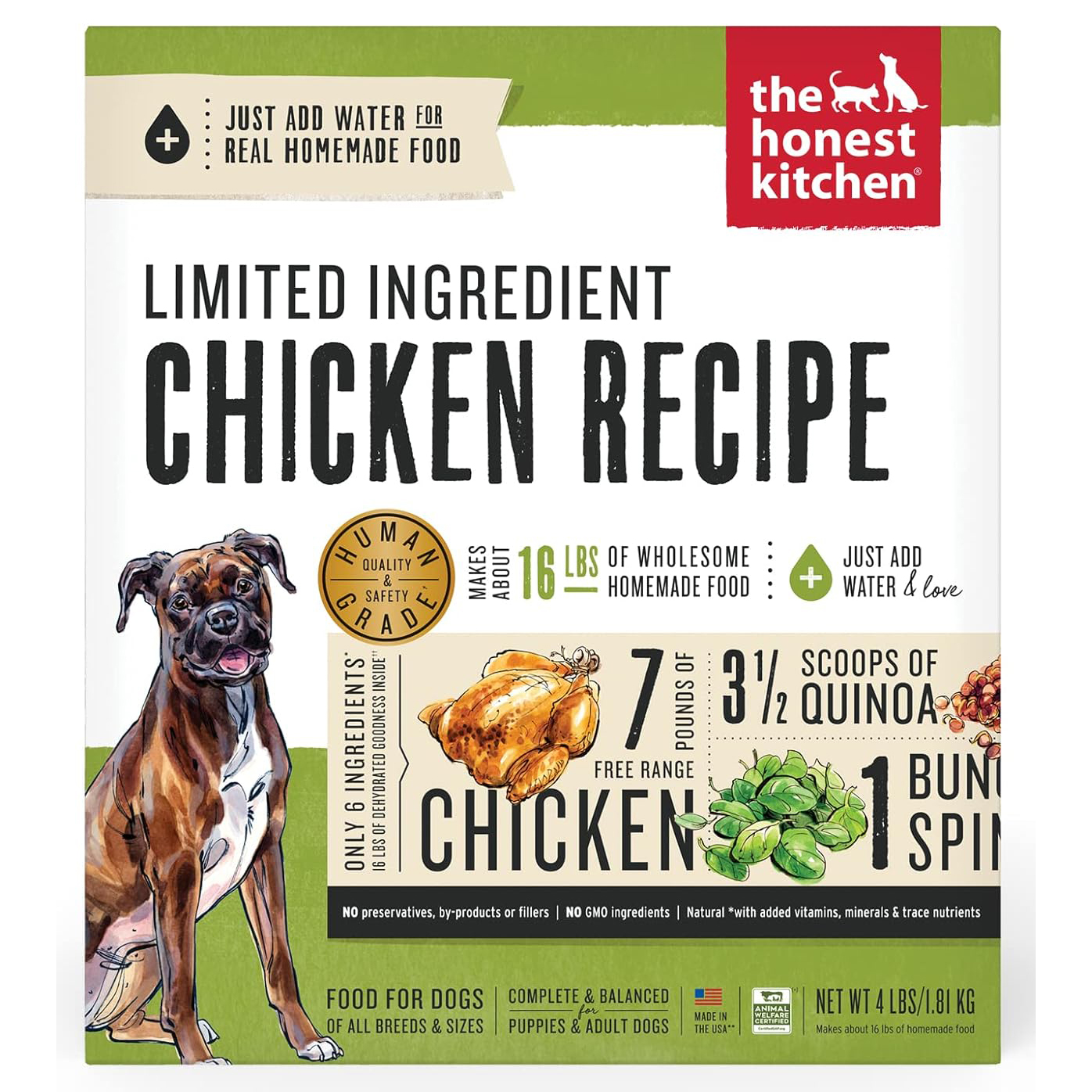 The Honest Kitchen Limited Ingredient Diet Chicken Recipe Dehydrated Dog Food