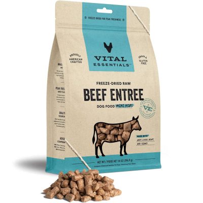Vital Essentials Beef Mini Nibs Freeze-Dried Dog Food