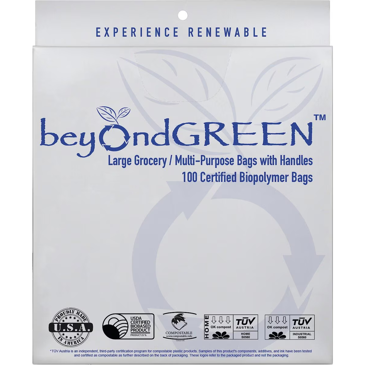 beyondGREEN Plant-Based Multi-Purpose Waste Bags