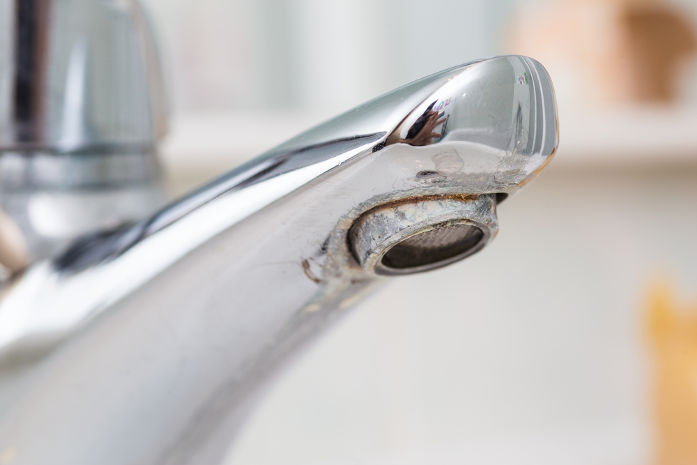 limescale in the faucet