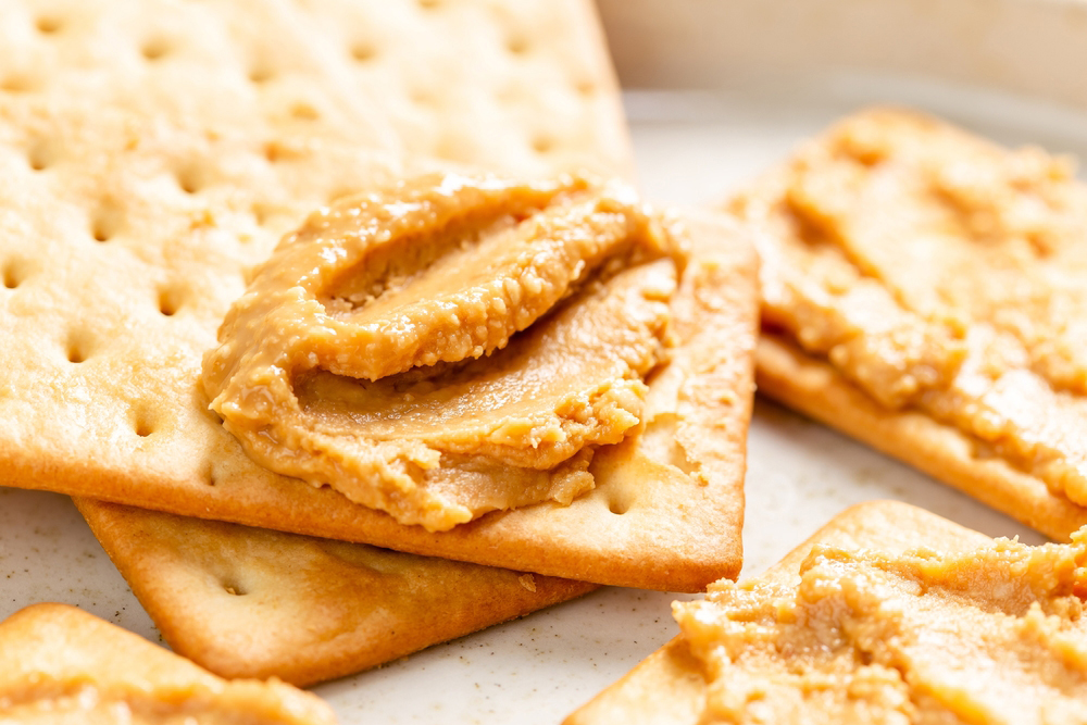 peanut butter crackers close up