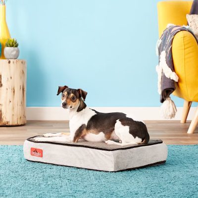 Brindle Plush Orthopedic Pillow Dog Bed