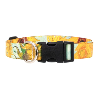 Buttonsmith Van Gogh Sunflowers Dog Collar