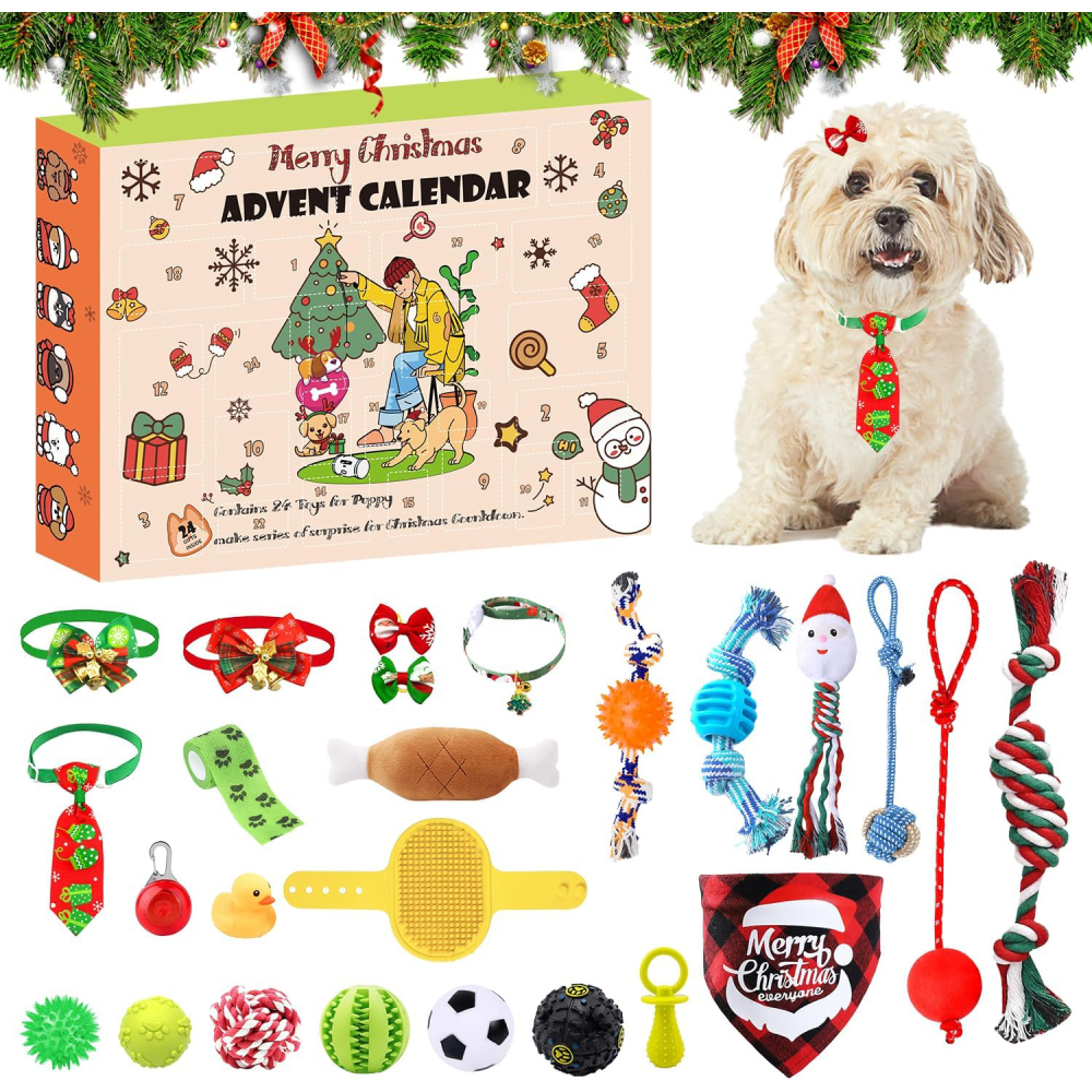 Dog Advent Calendar Christmas Dog Toys 