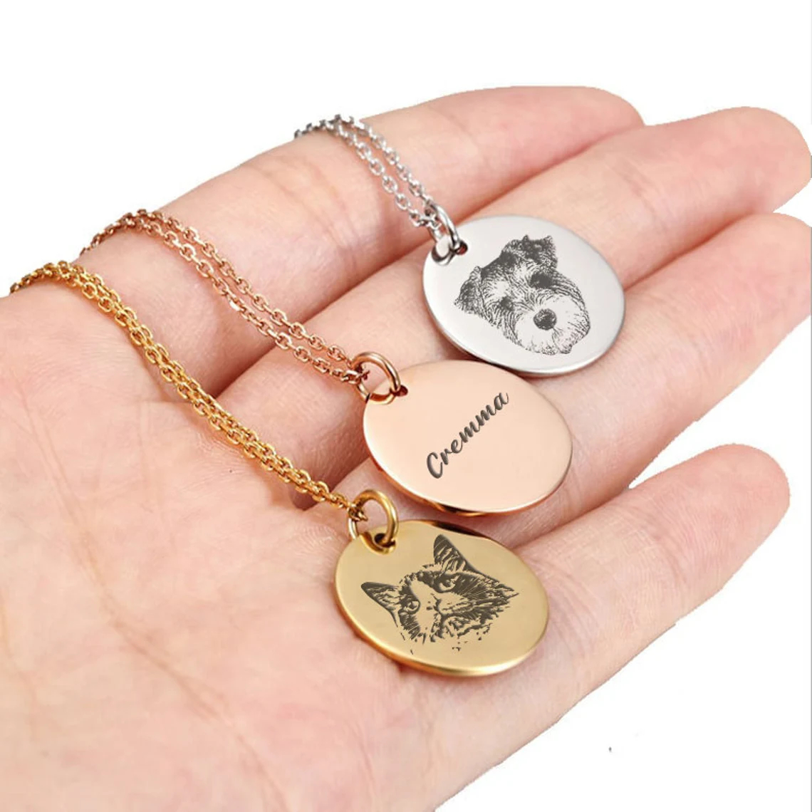 LittlePawPrintON Engraved Pet Necklace  new