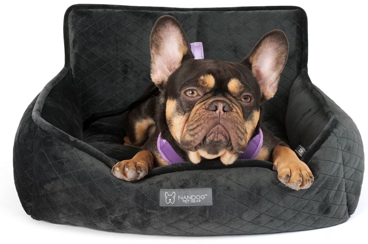 Nandog Quilted Micro-Plush Dog Car Seat Bed