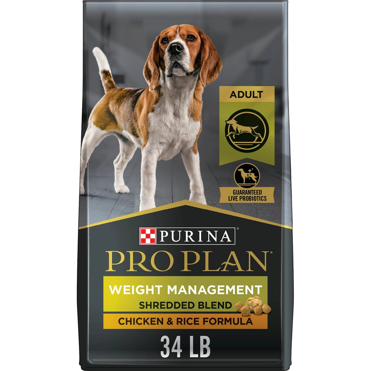 Purina Pro Plan Adult Weight Management Shredded Blend Chicken & Rice Formula Dry Dog Food