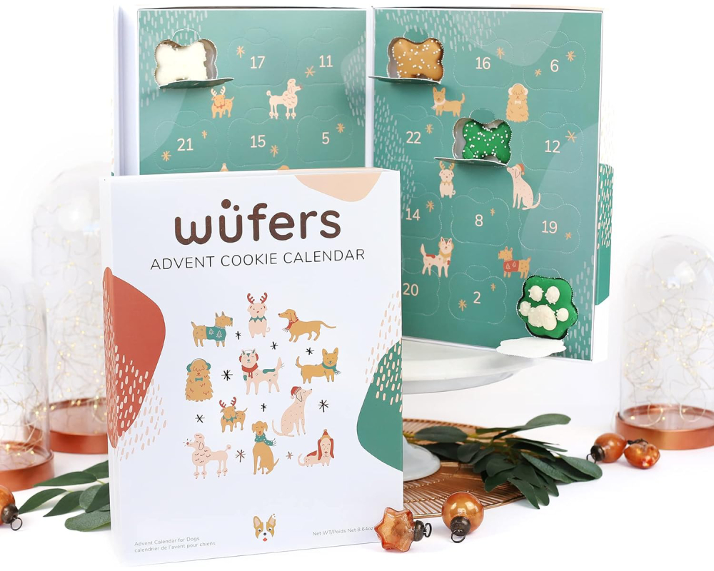 Wufers Advent Calendar Dog Cookie Box 