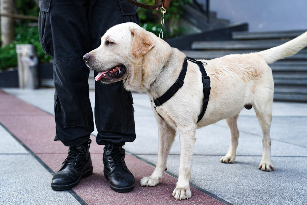 police dog in duty