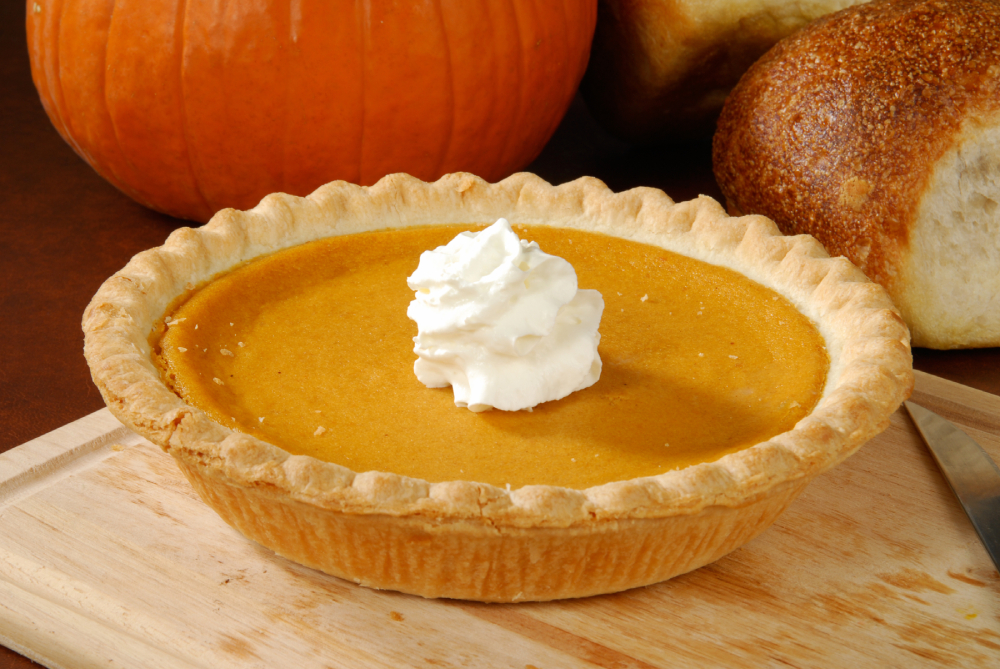 pumpkin pie a Thanksgiving or holiday treat