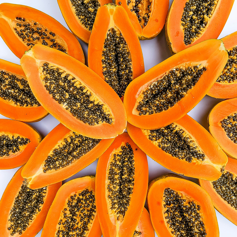 slices of papayas