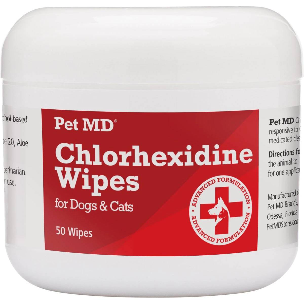 Pet MD Chlorhexidine Wipes for Dogs & Cats