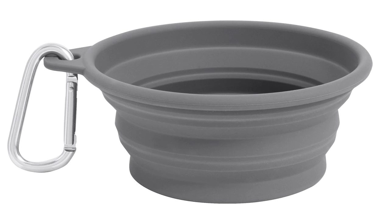 Frisco Silicone Collapsible Travel Bowl with Carabiner
