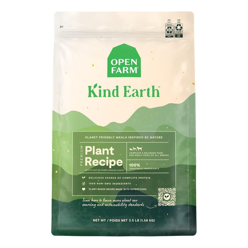 Open Farm Kind Earth Plant Based Dry Dog Kibble, Natural Vegan Dog Food