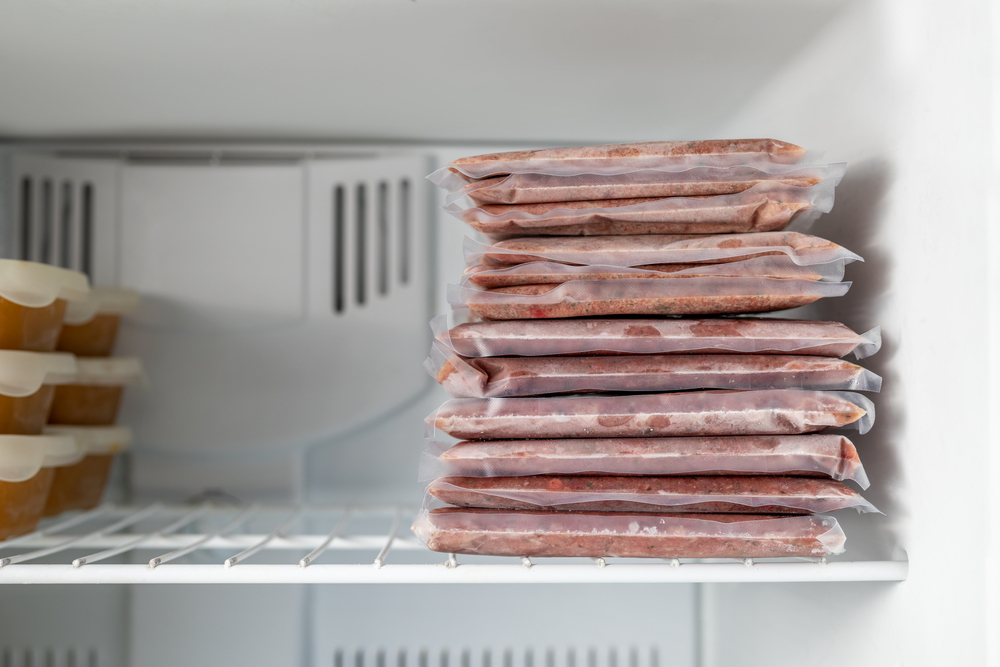 frozen food in the fridge